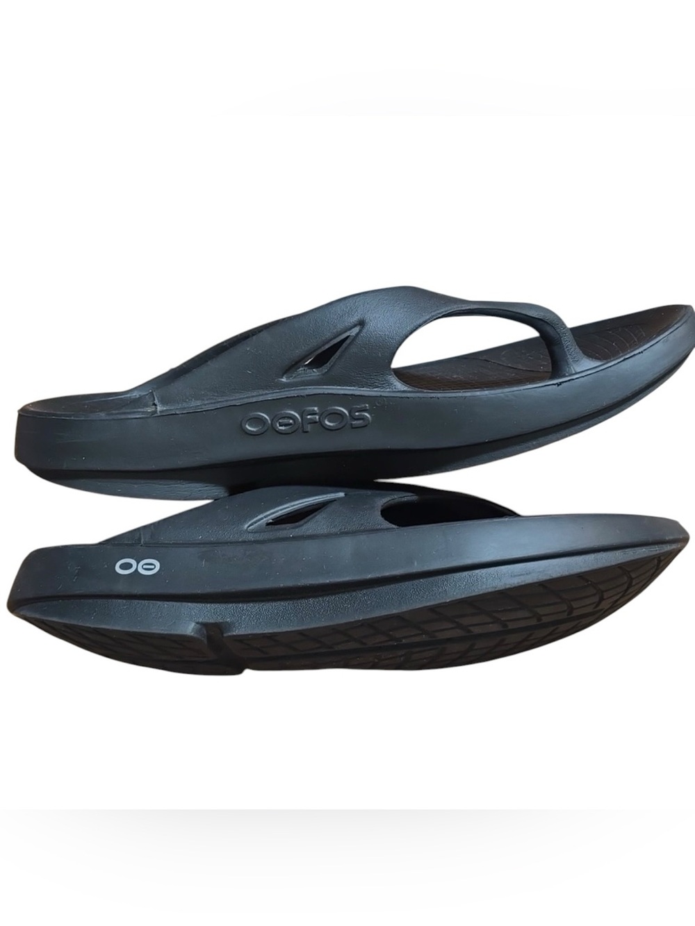 OOFOS OOriginal flip flops men’s size 11 Black - Picture 5 of 8